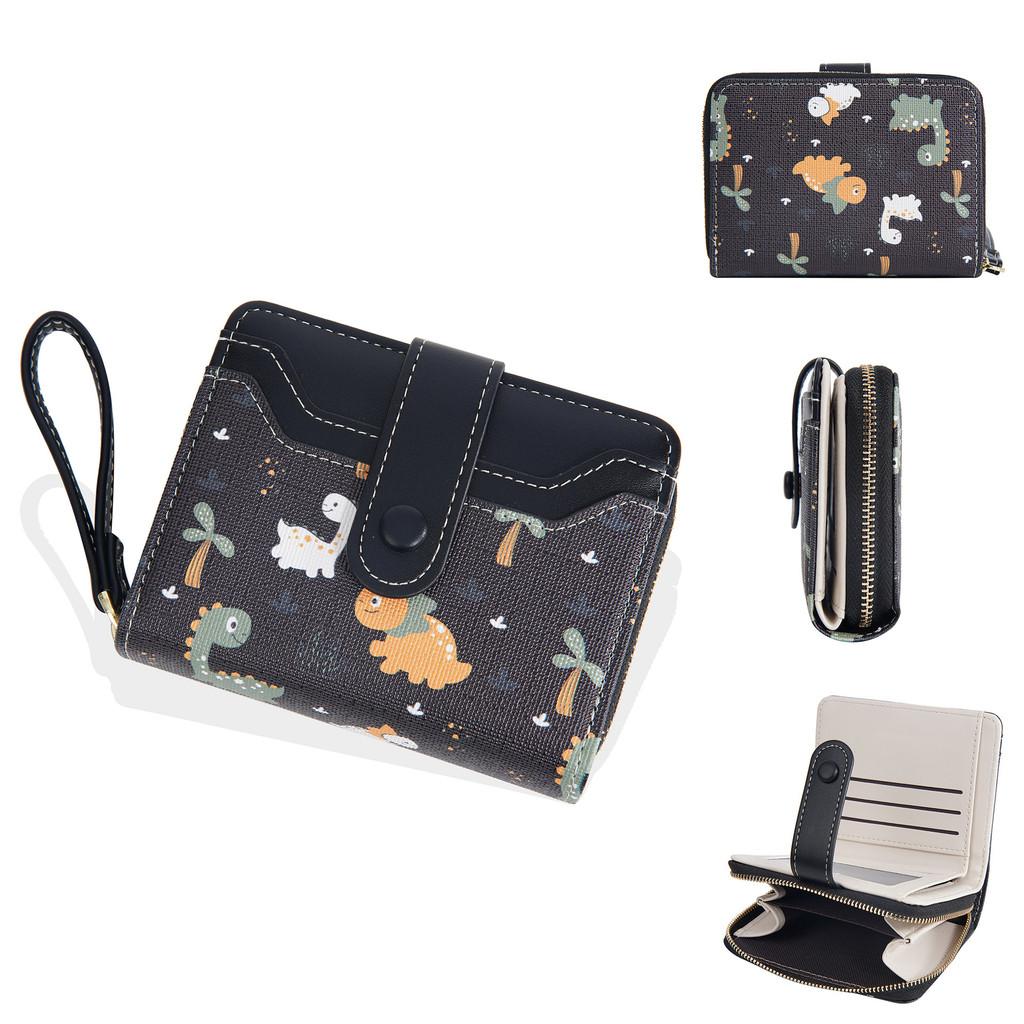 Baellerry Ladies Wallet With Animal Print Pu Material Compact Card Coin Holder For Daily Use