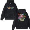Felpe con cappuccio vintage lavate Ed Sheeran Mathematics Tour Farfalla Uomo Popolare Regalo per fan di musica Pullover unisex Felpa di coppia