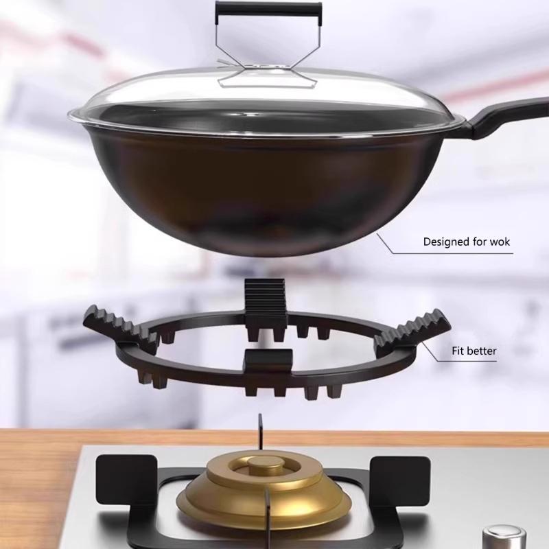 Pots Rack Gas Portable Gas Stove Bracket Pots Holder Pans Support for Hob Cast Iron Antiskid Rack 5 Claw Gas Stove Rack