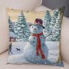 50 Style Merry Christmas Cushion Cover Decor Cute Cartoon Santa Claus Snowman Pillow Case Soft Plush Pillowcase for Sofa Home
