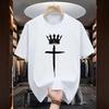 2026 Heißer Verkauf Herren T-Shirts Hohe Qualität Reine Baumwolle T-Shirts Urban Casual Mode Kurzarm Oberteil Kreuzkrone Muster T-Shirt