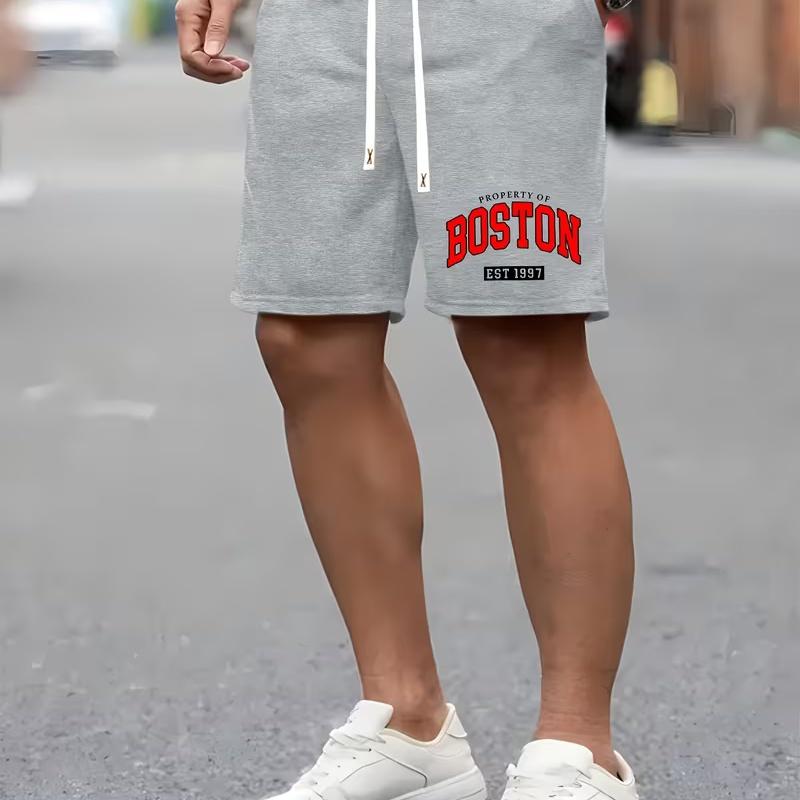New Men s Fashion Personalized Printed Shorts Sweatpants Casual Loose Sweatpants M