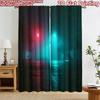2D Flat Printing 2pcs Curtain Window Curtains Foggy Night Lights Digital Printed Polyester Drapes Festive Curtains Perfect for