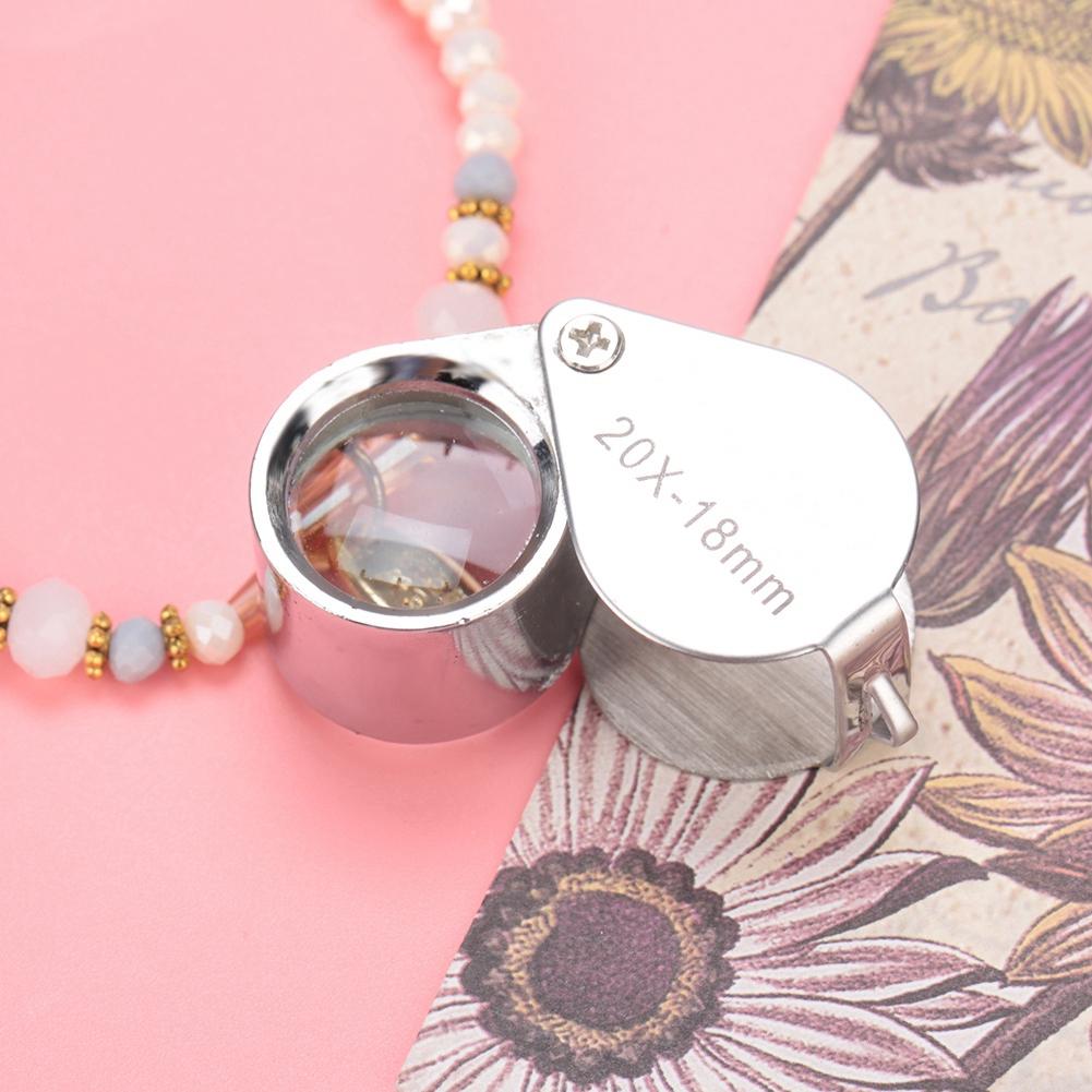 Portable Handheld 20X Magnifier Magnifying Glass Jewelry Watches Tool