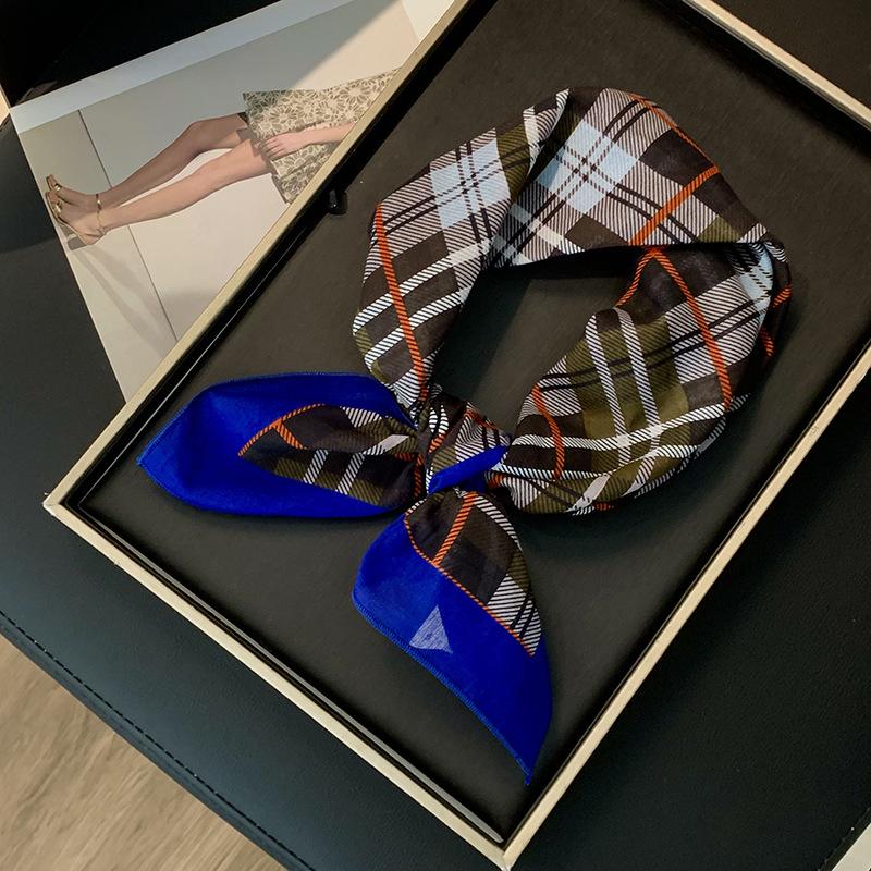 Literary square scarf cotton spring and summer silk scarf women's headscarf fashion headband flower scarf scarf silk scarf