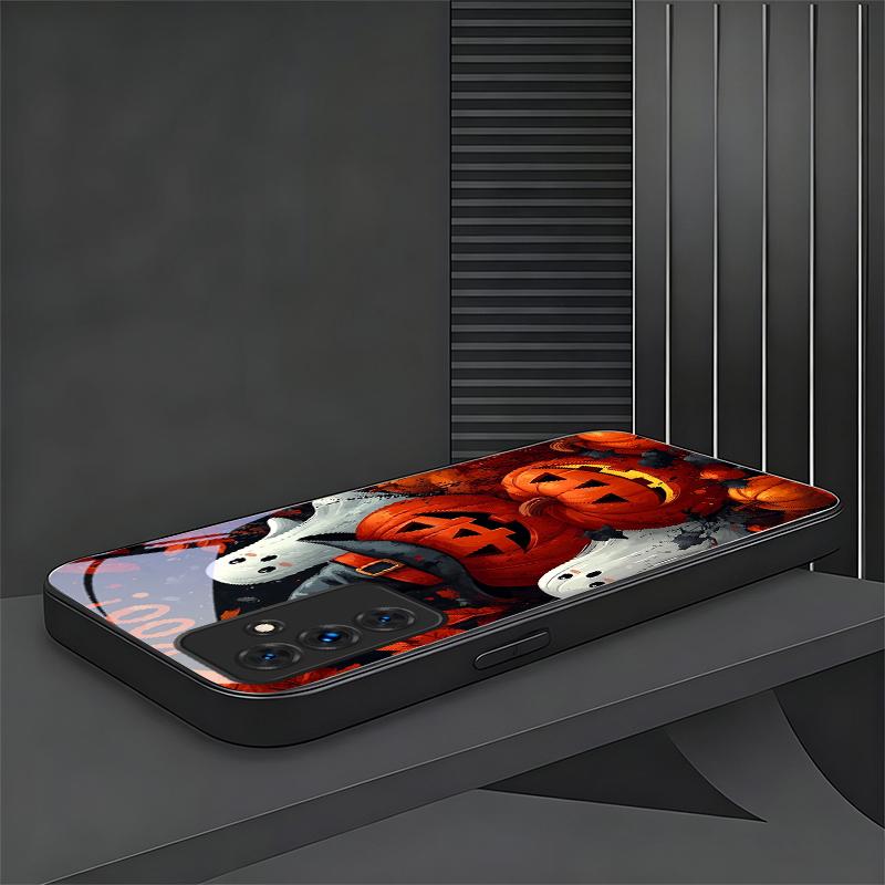 Halloween Boo Vibe Black Phone Case For Samsung A32 A33 A34 A35 A36 A37 A51 52 52s A53 A54 A55 A56 A57 A71 A72 A73 Glass Cover