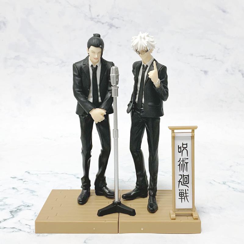 Anime Jujutsu Kaisen Satoru Gojo Geto Suguru Itadori Yuji with Suit Figure Model Toys