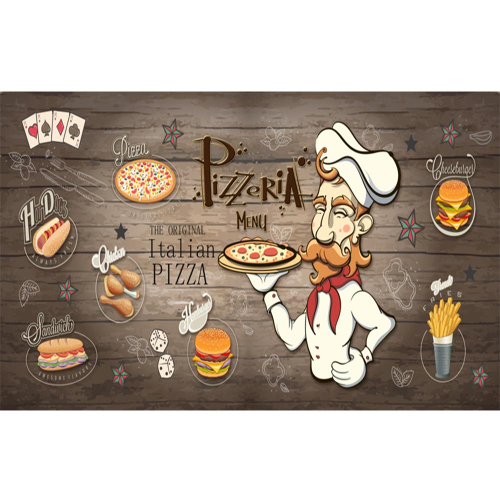 Pizza Shop Wall Mural 3d Food Restaurant Pizza Wallpaper Removable Fast Food Restaurant Snack Wallpaper