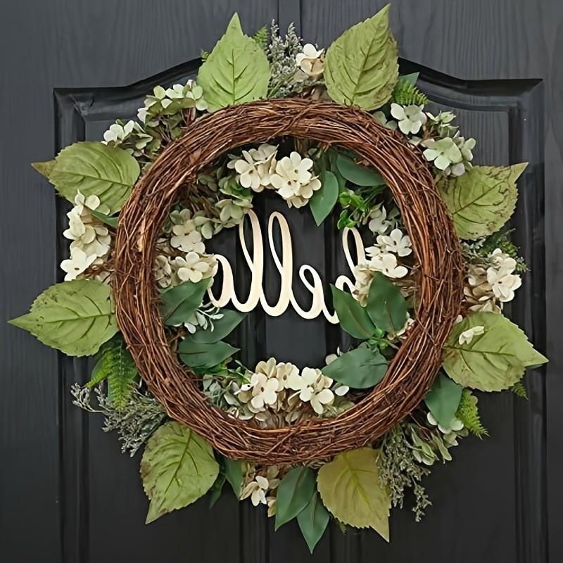 Charming Multicolor Hydrangea Green Leaf Wreath For Seasonal Decor Home