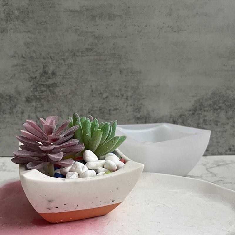 

652F DIY Planter Pot Mold Square Resin Mold Silicone Mold Silicone Molds DIY Flower Holder Wax Casting Soap China Mainland