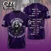 T-shirt Stampata 3D Hot Rock Ozzy Band per Uomo e Donna, T-shirt Sportiva Girocollo Hip Hop a Maniche Corte, Abbigliamento da Uomo