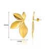 Stainless Steel Leaf Shaped Floral Stud Earrings for Women Girls Trendy Fashion Jewelry High Quality Dainty Elegant Gift Ideas