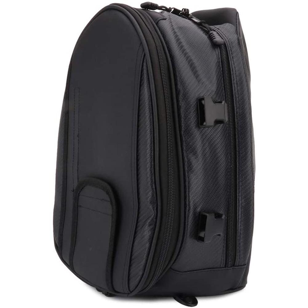 Motorcycle Seat Bag Tail Bag Saddlebags Waterproof Luggage Bag Multi Functional PU Leather Motorbike Helmet Bag Storage