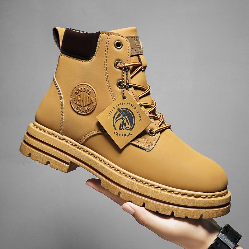 

Мужская обувь, высокие рабочие ботинки, короткие ботинки в британском стиле, утепленные ботинки с подкладкой 40 хаки