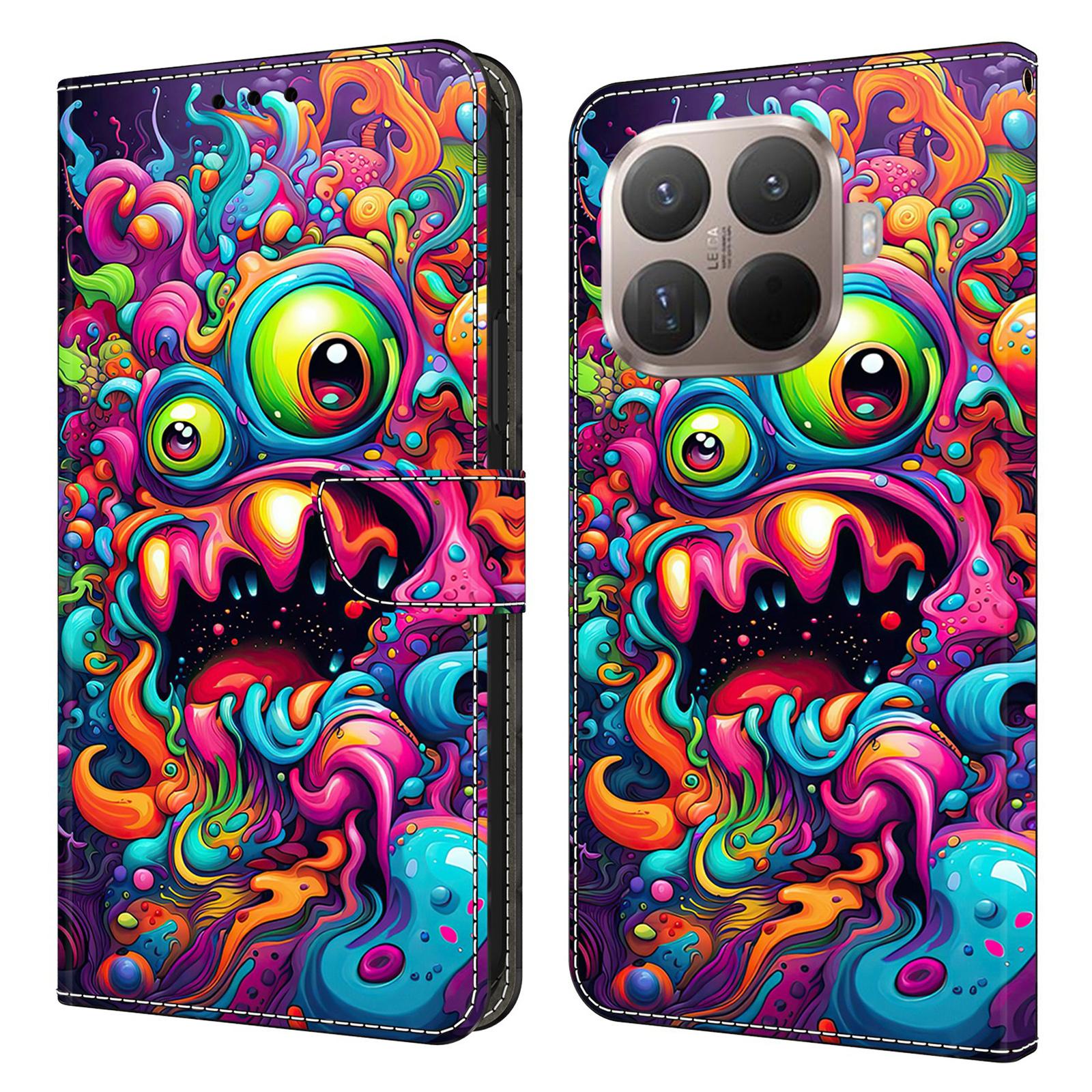 

For Xiaomi 15T Pro Case Foldable Stand Wallet Pattern Printing PU Leather Flip Phone Cover