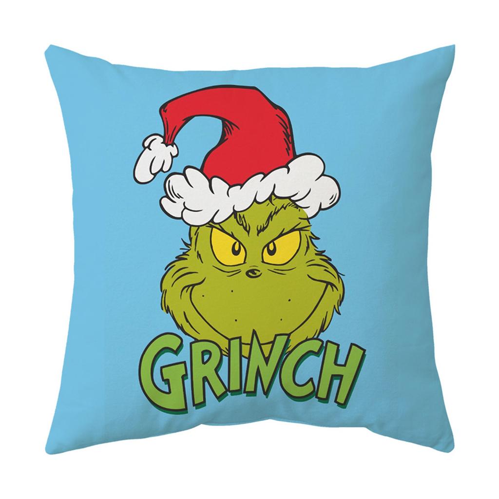 Christmas Happy Throw Pillow Cover, 18 X 18 Inch, Winter Holiday Cushion Cover Sofa Decor