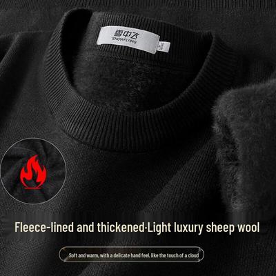Men's Plush Wool Blend Pullover Sweater