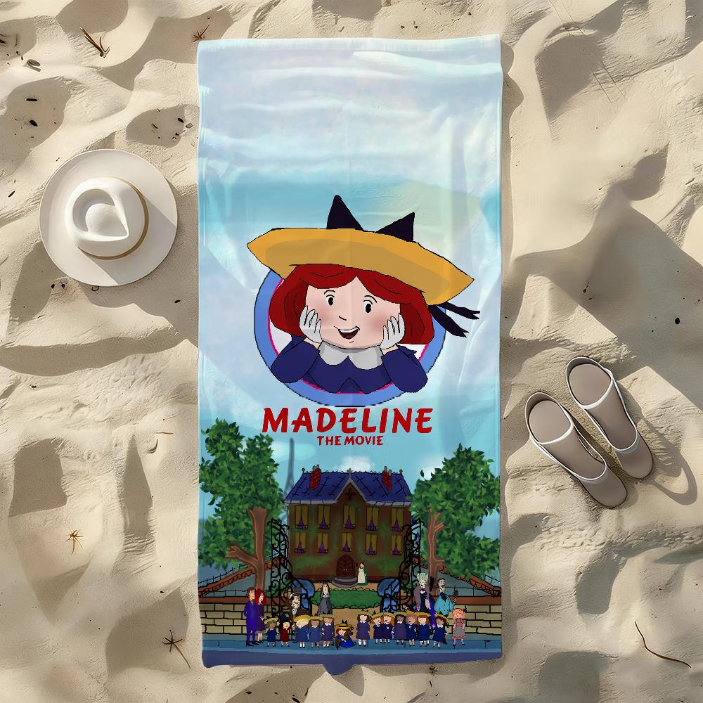 

Cartoon Madeline Towel For Swim Yoga Gym Quick Drying Soft and skin-friendly Beach Towels All-Season W30*H60(CM)