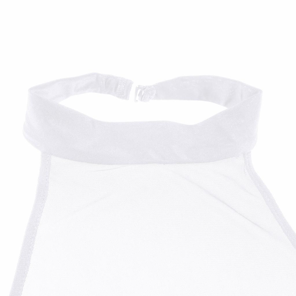 Women Mesh Cami Halter Neck Crop Tank Top Women Bustier Bra Top Vest