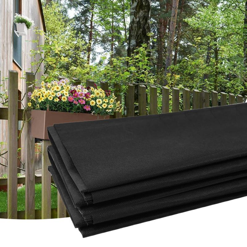Black Mulch For Landscaping Breathable Waterproof Recyclable Garden Bed Liner Ground Cover Gardening Pots & Planter Accessories
