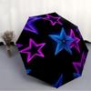 1pc Neon Stars Automatic Open/Close Umbrella, Compact Travel Umbrella, 8-Rib Sturdy Frame - Ideal Gift for Friends Yy251118017