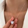 Colar de Linha de Pesca Invisível de Vidro Gota d'Água da Moda Transfronteiriço para Mulheres - Simples, Moderno, Empilhável Corrente de Clavícula Multicamadas