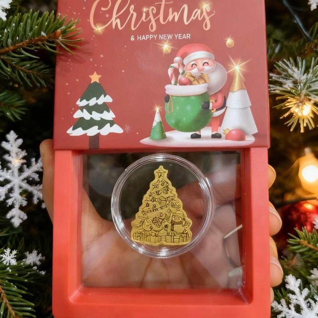 999 Fine Gold Santa Claus Sticker: Prosperity & Joy Mobile Phone Gift