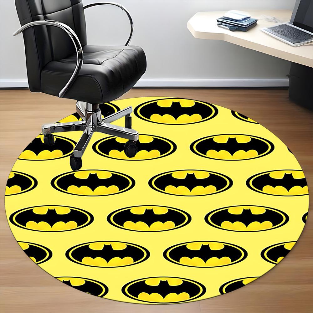 1pc Batman Office Round Area Rug, Under Office Chairs Bedroom Living Room Home Decor, Room Deco, Available In Various Sizes