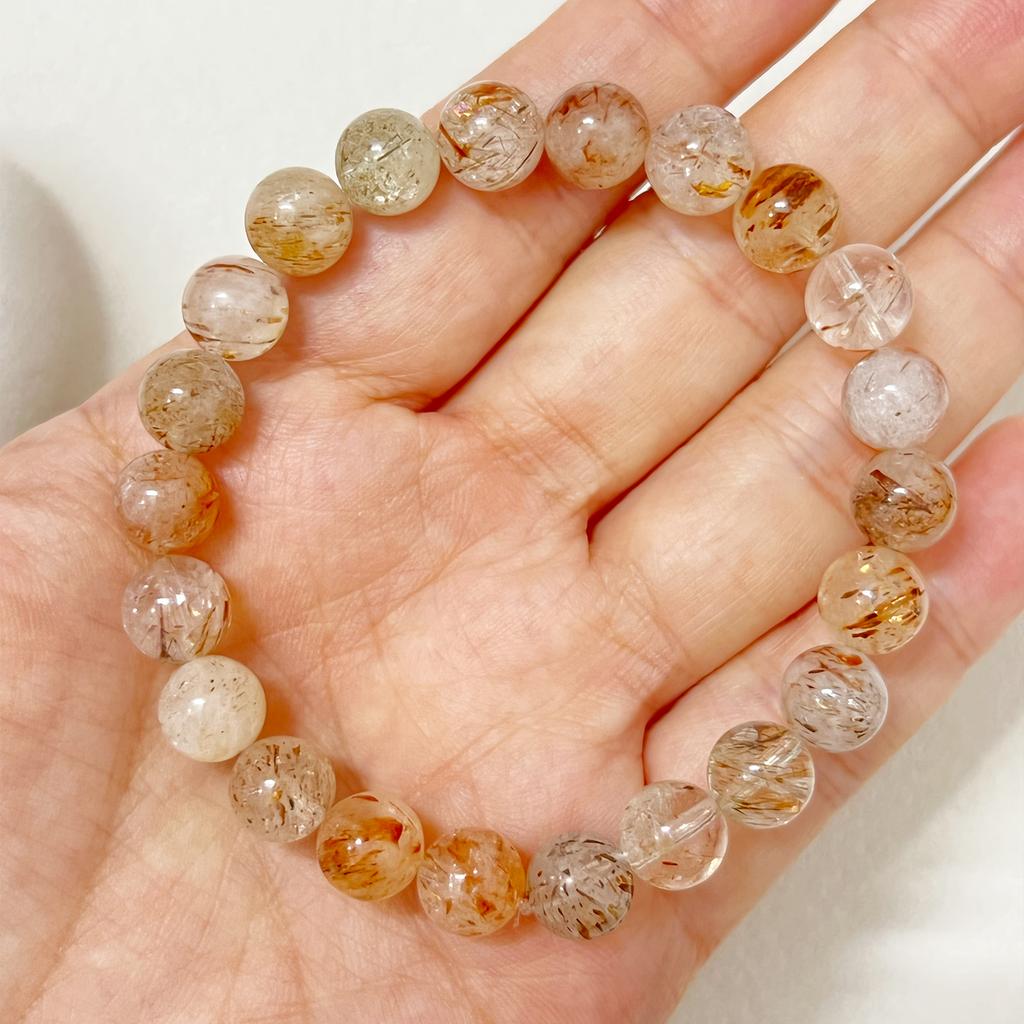 Women Natural Crystal Beaded Bracelets 8mm 10mm 12mm Round Yoga Bead Stretch Bangle Handmade DIY Jewelry Gift