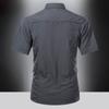 Summer Quick Dry Short-sleeved Shirt Men's Outdoor Loose Quick Dry Clothes Shirt Casual Mountaineering Fishing Shirt Thin Comfortable Men's Tops