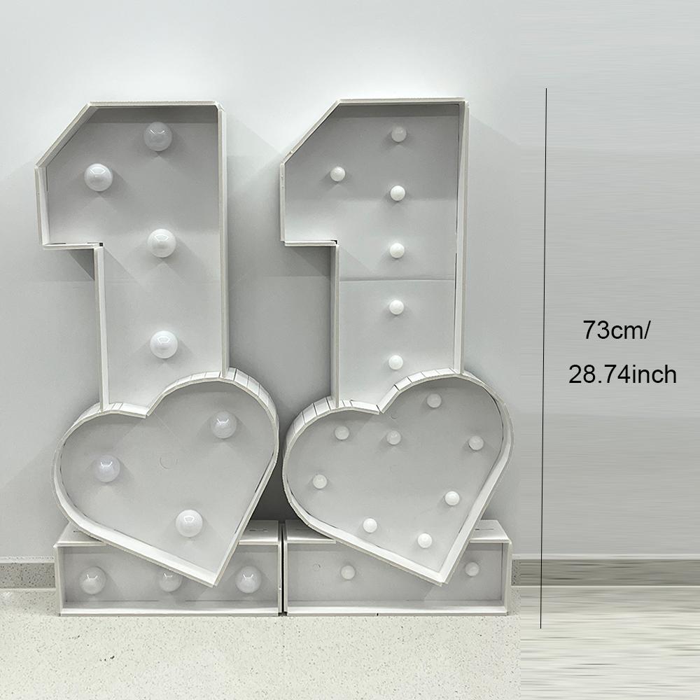 1Pc 73cm Lighting Love Number ONE KT Board Party Decor for Anniversary Birthday Home Party Decorating Tool Kids Gift