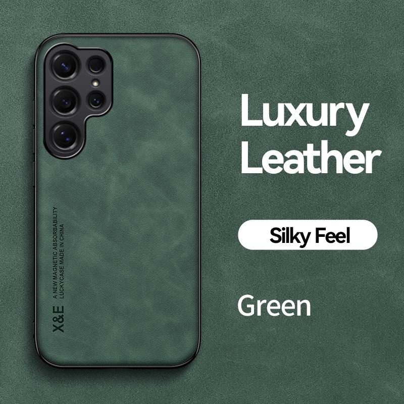 Mattes Leder Handyhülle Für Für Samsung S26 S25 S24 S23 S22 S21 S20 Note 20 Ultra Plus FE S25 Edge Stoßfester Bumper Cases Galaxy S20 gray