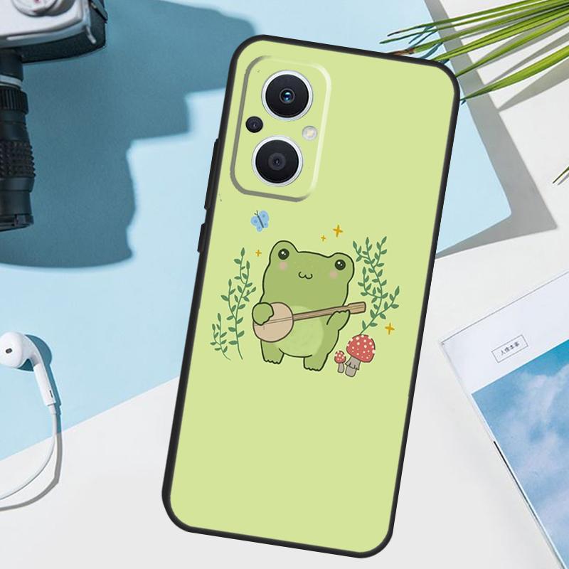Frog Skateboard Cute Kawaii Cover For OPPO Reno 12 F 13F 14F 11F 10 11 13 14 Pro 7 8 Lite OPPO Find X9 X5 X6 X8 Pro Case
