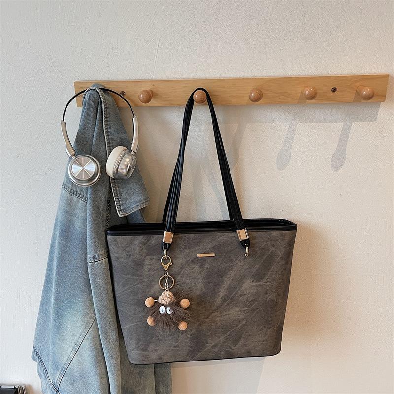 Autumn New College Students Class Commute Tote Bag Fashion Casual Shoulder Bag Large Capacity Portable Underarm Bag Women