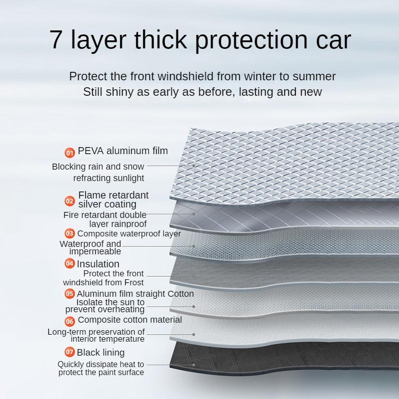 Leiboo Sunshade Cover Car Windshield Snow Sun Shade Waterproof Protector Automobile Magnetic Cover Car Front Windscreen Cover