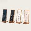 New Wood Necklace Display Stand Square Detachable Jewelry Organizer Leather Flock Wooden Storage Rack Jewelry
