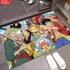 Anime Straw Hat Crew Doormat, Cartoon Pirate Non-slip Floor Mat, Decorative Entrance Rug for Home Living Room Bedroom Game Room