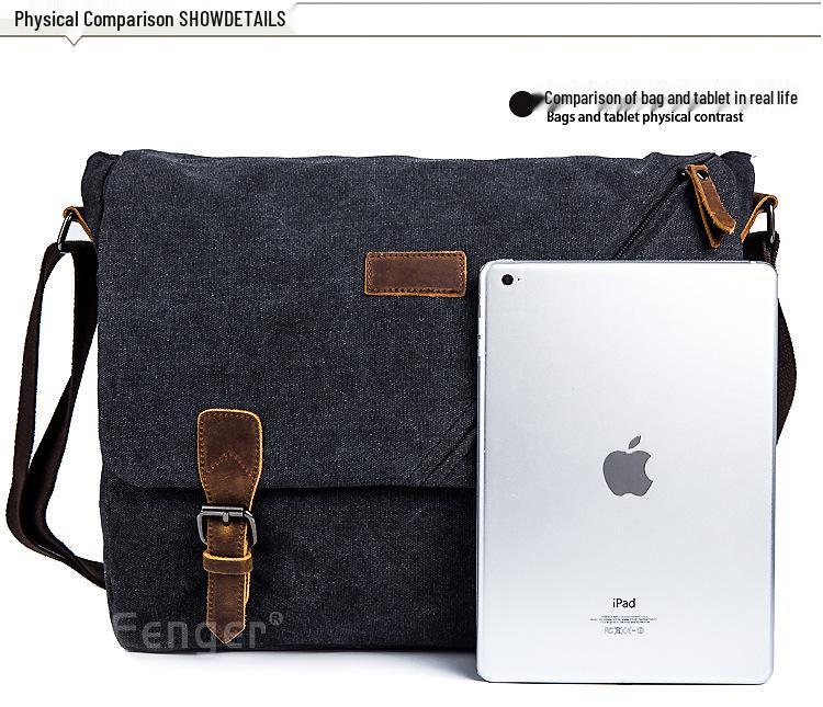 Canvas Crossbody Unisex Travel Tote & Messenger Bag