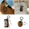 Alloy Acrylic Keyring Comb Double Purpose Hair Tool Sturdy Construction Hair Grooming Keychain For Daily Essential