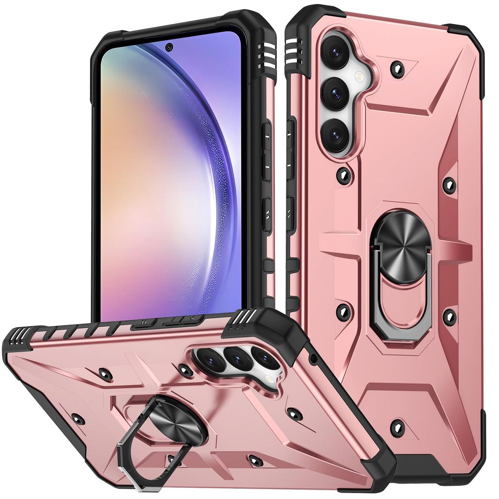 For Samsung Galaxy A54 5G PC+TPU Drop Protective Cover Ring Kickstand Mobile Phone Case