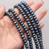 1String, Flat Natural Freshwater Pearls, 8-9mm Black Pearl Beads for Jewelry Making DIY Crafts, Birthday Wedding Gifts, 36cm