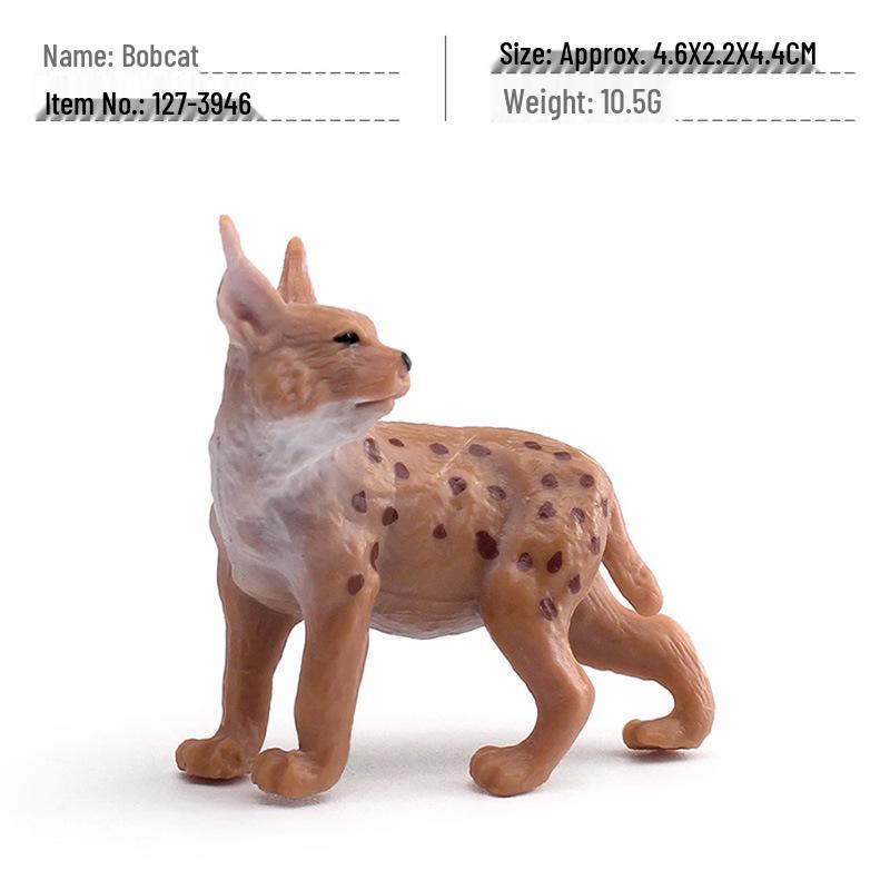 Wildtier-Modellset für Kinder: Rentier, Polarfuchs, Braunbär, Luchs, Biber, Weißkopfseeadler, Malaiischer Tapir