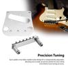 Fockety Metal Guitar Chrome Electric Guitar Bridge Adjustable Saddle Roller Easy Installation Roller Saddle Guitar Bridge Kit for Electric Guitars and