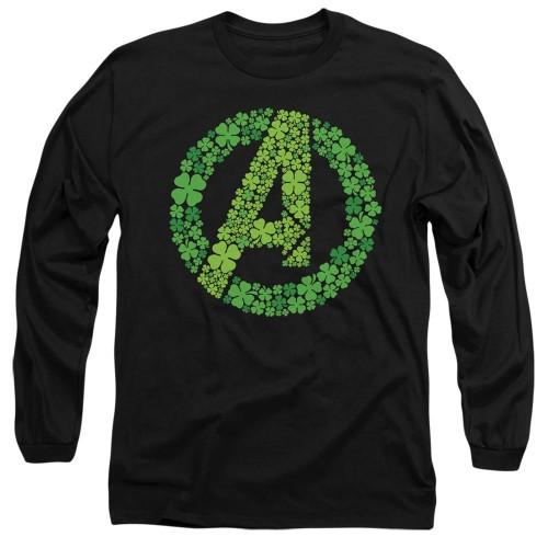 Avengers Unisex Adult Logo Shamrock St Patricks Day T-Shirt