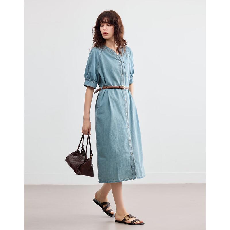

Длинное джинсовое платье Demana Cloud Cotton с поясом M