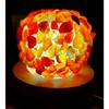 LED Lamp In Red Agate Carnelian Tumbled Stones 7 - 8cm Diameter 450 Gr Approx