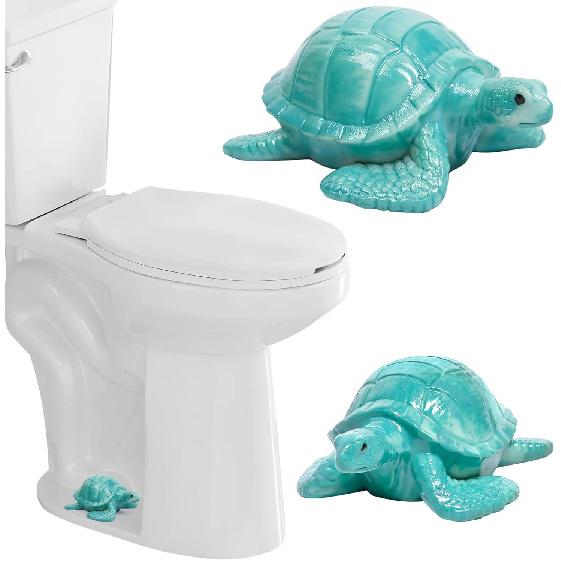 Sea Turtle Toilet Bolt Covers Decorative - Toilet Bolt Caps Decorative,Resin Toilet Screw Cover Caps - Toilet Caps for Bottom of Toilet,Toilet Bowl