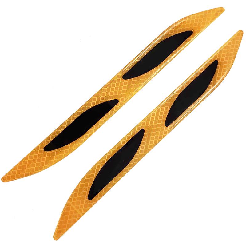 "Car Reflective Decorative Stickers: Carbon Fiber Door Bowls, Mirrors, Wheel Eyebrows & Bumper Anti-Collision Strips"