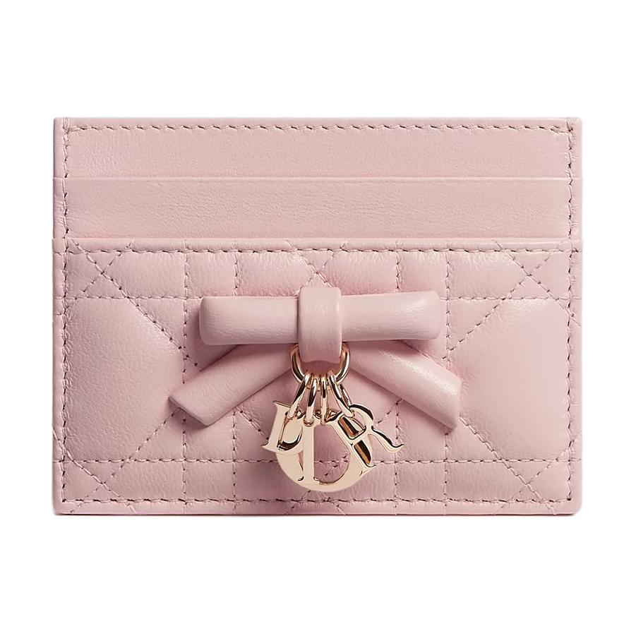 

Dior Freesia Lady Трисекційний Плетений Шкіряний Бант З Декоративним Золотим Металевим D.I.O.R. Підвіска Шкіряний тримач для карток Жіночий тримач для карток S2604OUQA-M19N Box(Basic Set+Box)