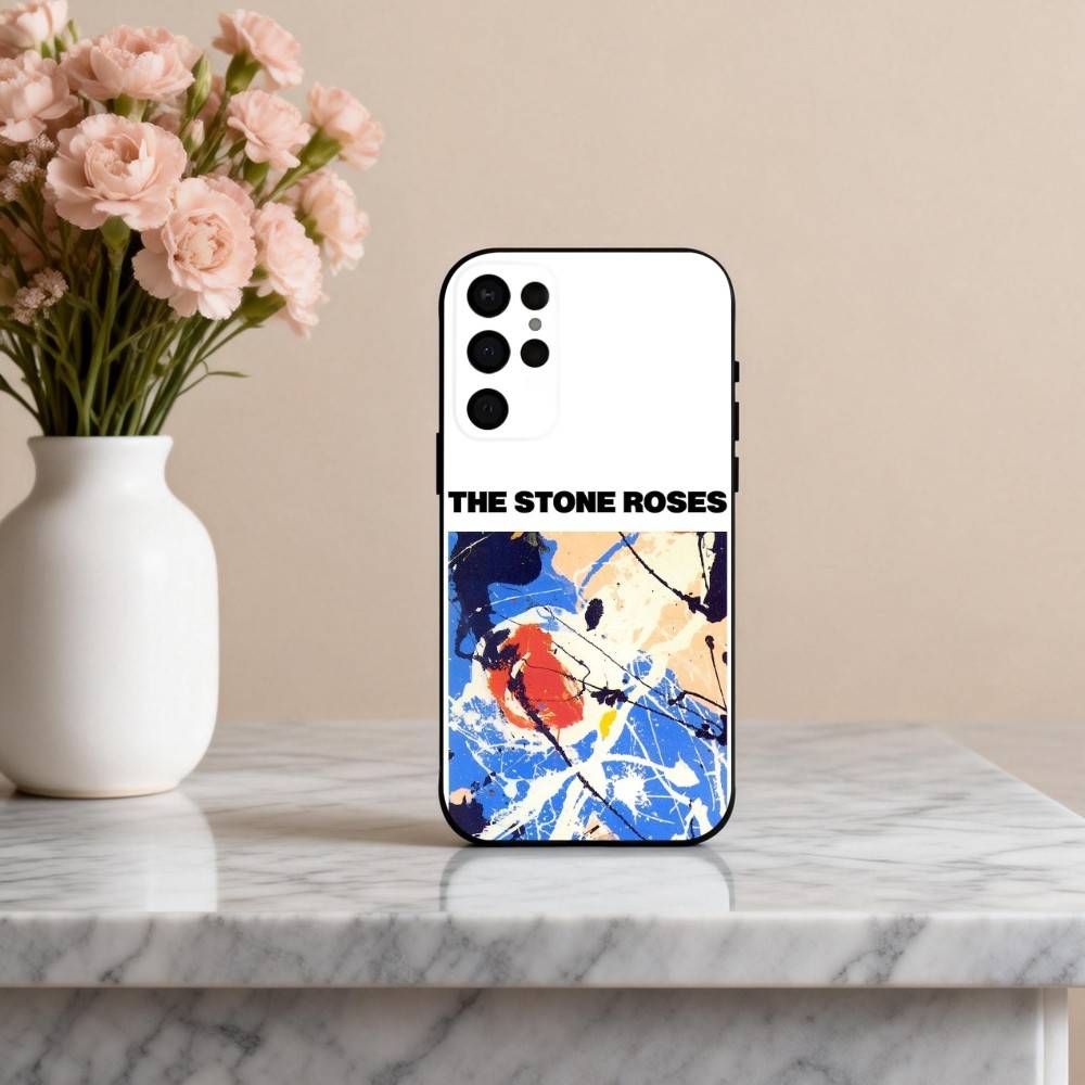 

B-Band T-The S-Stone R-Roses Phone Case For Samsung S25,24,23,22,30,21,10,9,Ultra,Plus,Lite,FE,4,5 G Soft Black Case Samsung S23plus5G